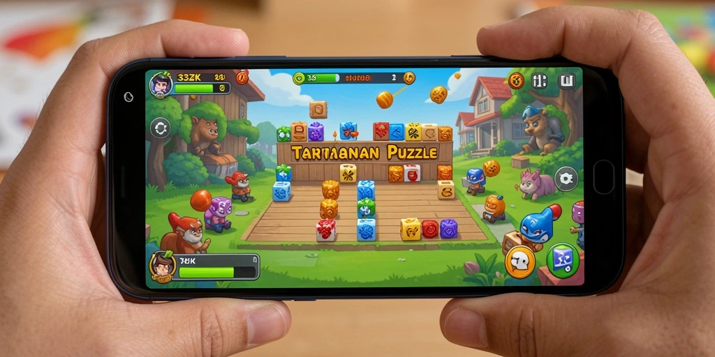 Gameplay seru 33ZK dengan berbagai teka-teki menarik.