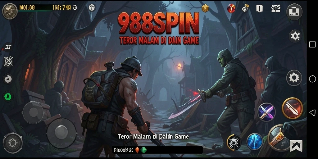 Screenshot menegangkan dari gameplay 988SPIN yang mencekam.