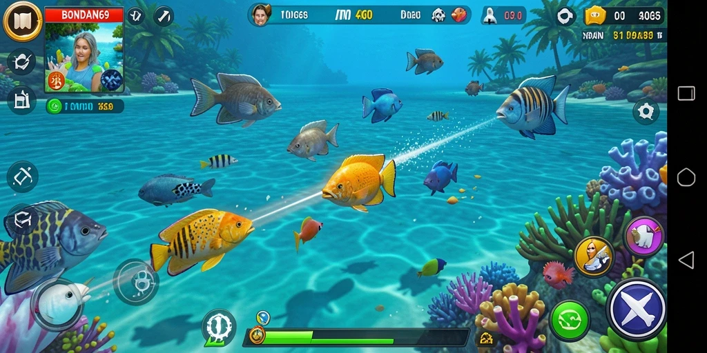 Tampilan screenshot gameplay BONDAN69 yang seru dan penuh aksi Tembak Ikan.