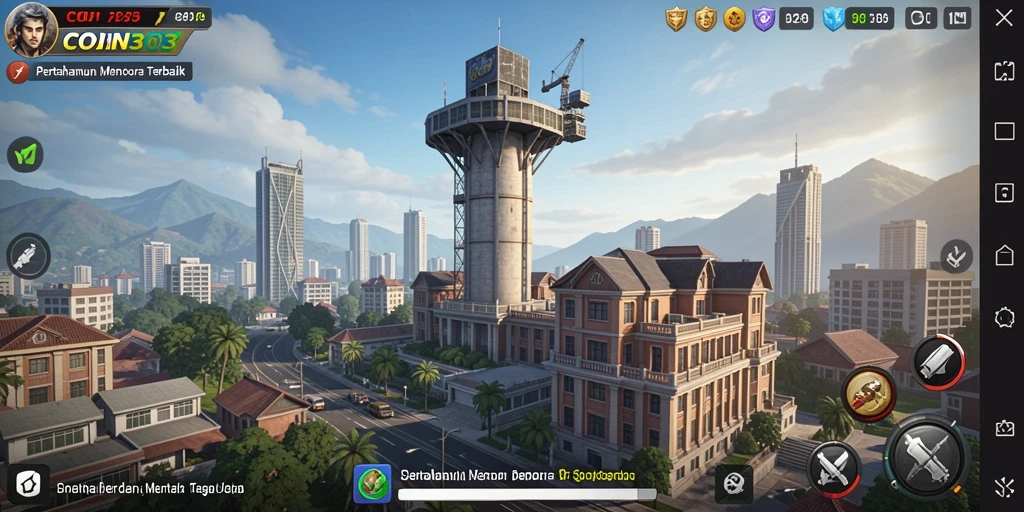 Tampilan gameplay seru dari COIN303 Tower Defense.