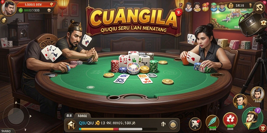 Screenshot CUANGILA menampilkan gameplay QiuQiu yang seru dan kompetitif.