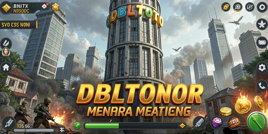 Tampilan gameplay menarik dari DBLTOTO dalam genre Tower Defense.