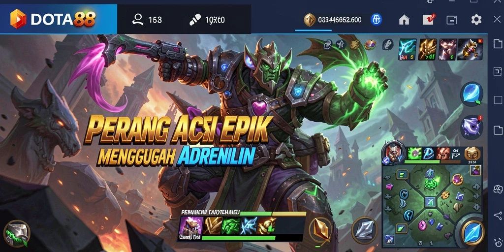 Tangkapan layar DOTA88 menampilkan aksi pertarungan yang mendebarkan.