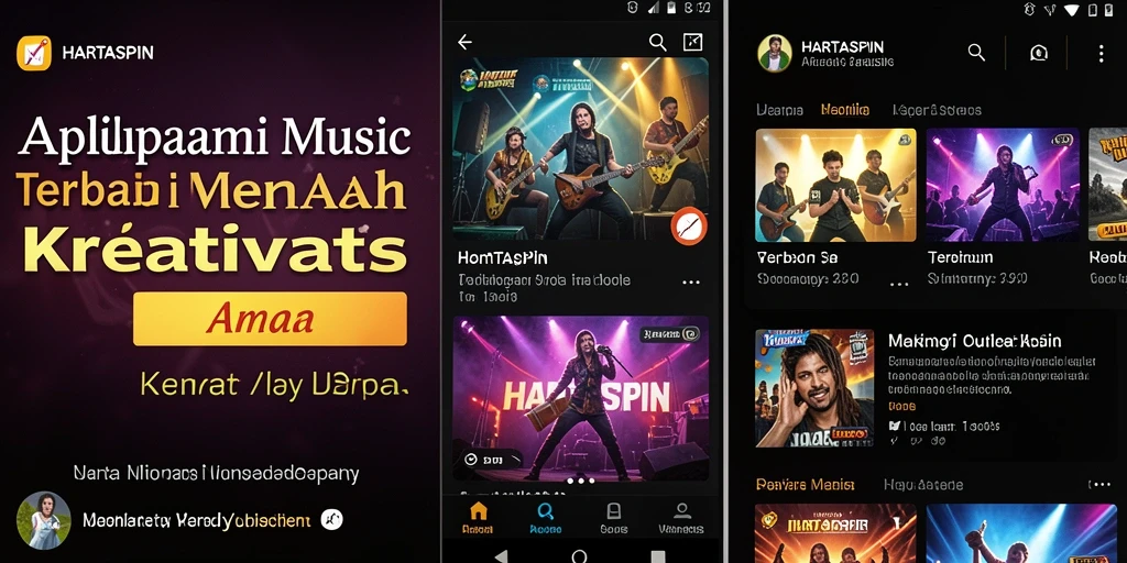 Screenshot gameplay HARTASPIN menampilkan pengguna asyik bermain alat musik.