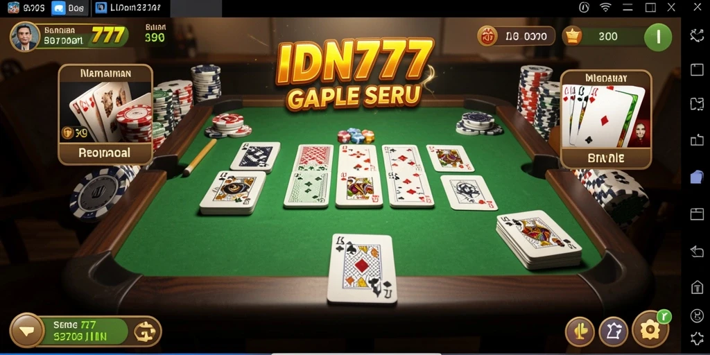 Tampilan gameplay Gaple yang seru di IDN777.