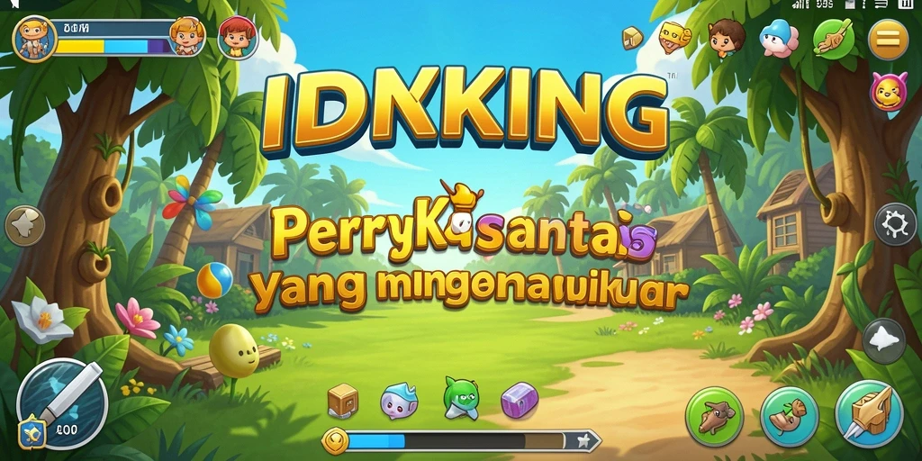 Tampilan gameplay IDRKING yang mengasyikkan dan penuh warna.