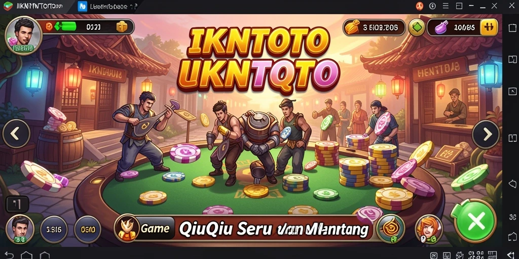 Tampilan gameplay seru IKNTOTO saat QiuQiu dimainkan.