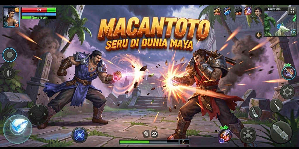 Screenshot gameplay <strong>MACANTOTO</strong> menampilkan aksi pertarungan yang mendebarkan.