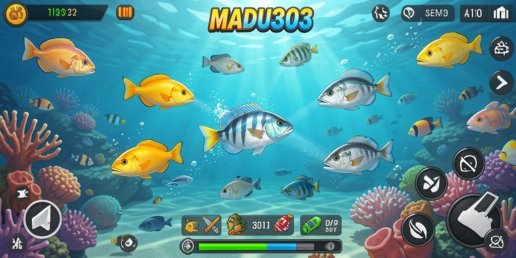 Tampilan gameplay Tembak Ikan yang menawan di MADU303.