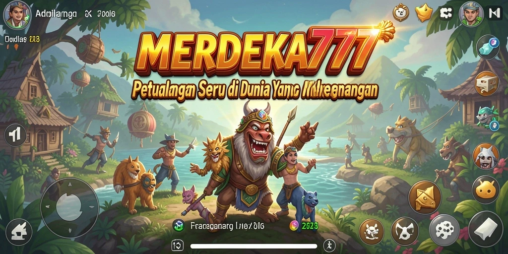 Tampilan gameplay MERDEKA777 yang penuh aksi di dunia petualangan.