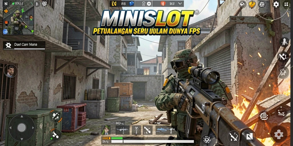 Tampilan utama gameplay <strong>MINISLOT</strong> yang menegangkan dan penuh aksi.