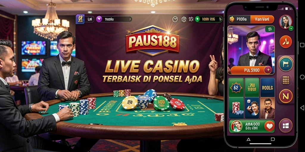 Tampilan gameplay Live Casino PAUS188 yang mendebarkan dan interaktif.