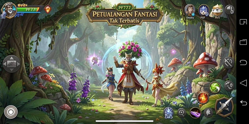 Tampilan gameplay menampilkan aksi pertarungan seru di dunia RPG yang luas.