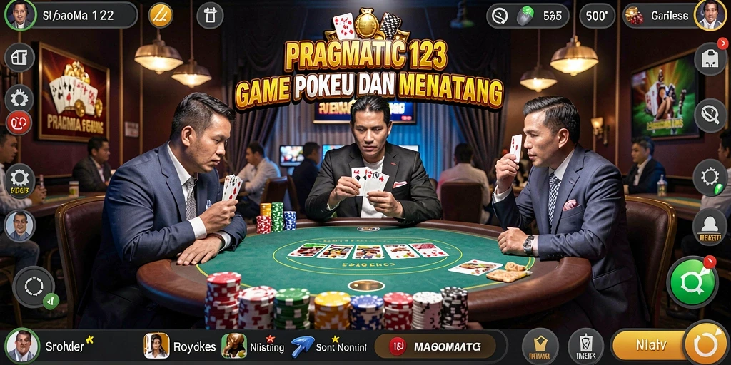 Tampilan gameplay Poker yang mendebarkan di PRAGMATIC123.