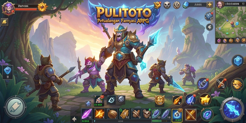 Tampilan mendebarkan dalam gameplay ARPG PULITOTO yang penuh aksi.