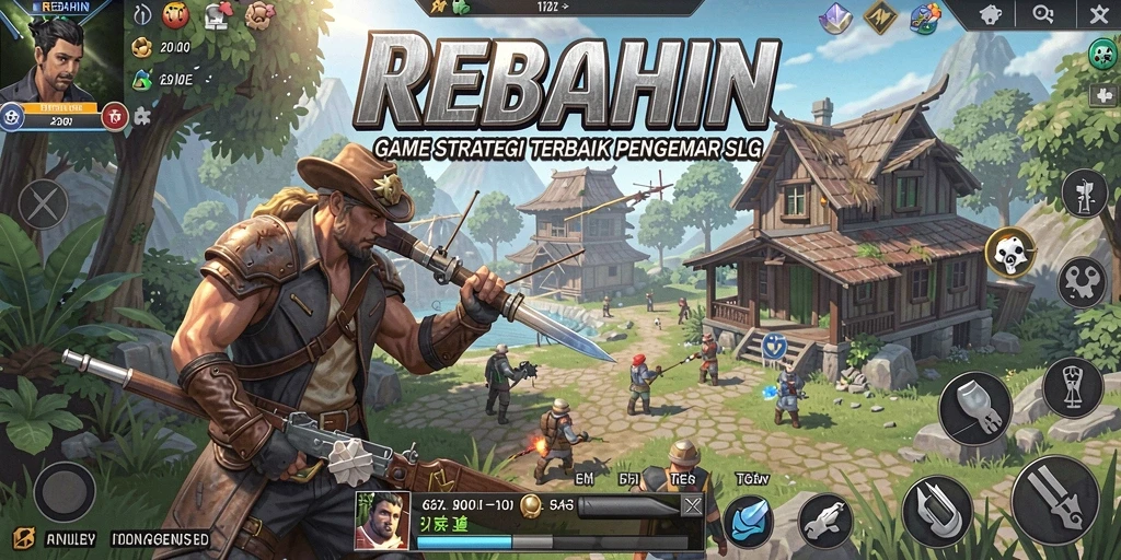 Tangkapan layar gameplay REBAHIN menampilkan aksi seru dan strategi cerdas dalam SLG.