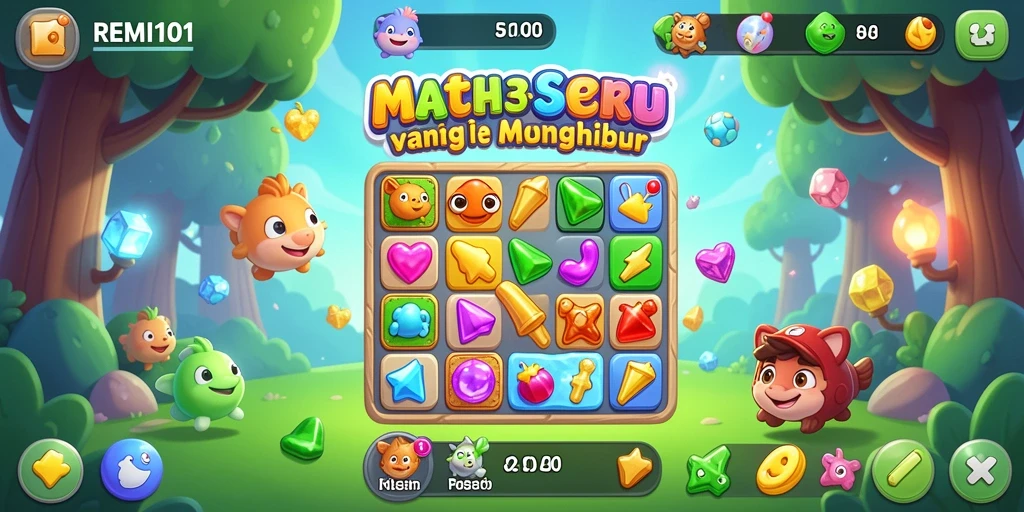 Tampilan gameplay REMI101 yang menakjubkan dan penuh warna.