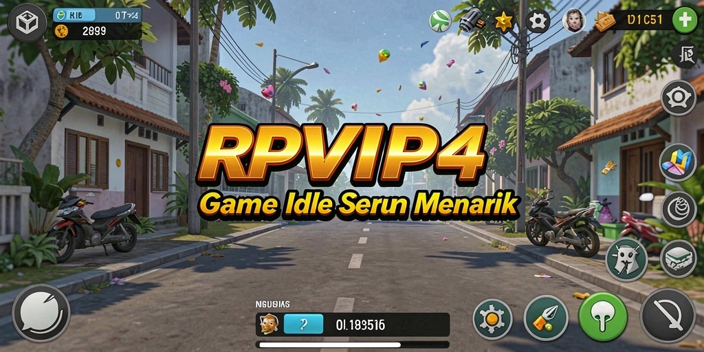 Screenshot gameplay RPVIP4 yang menunjukkan mekanisme Idle yang menarik.