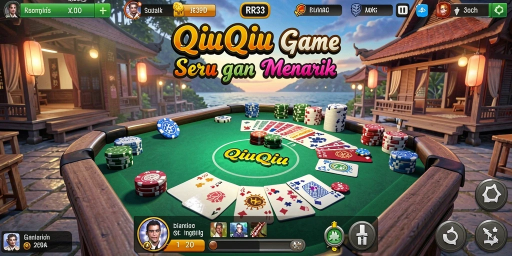 Tampilan gameplay QiuQiu yang menarik di RR33.