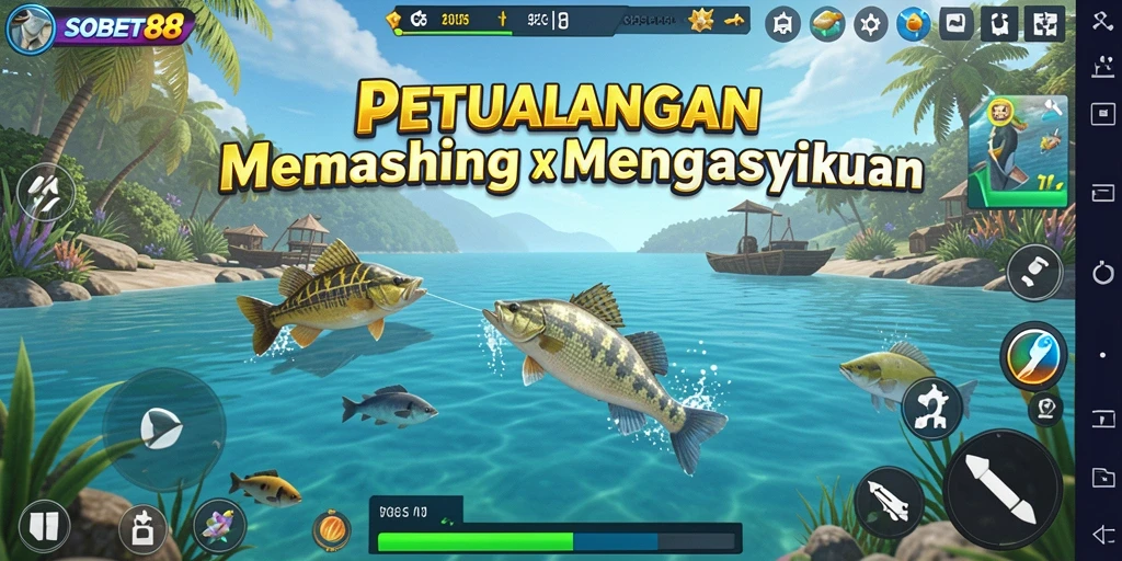 Tangkapan ikan besar dengan tampilan memukau dari game Fishing.