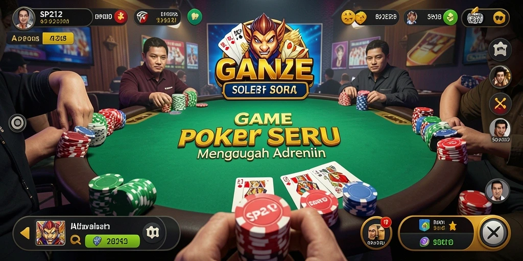 Gameplay SP212 yang menegangkan dengan pemain poker berpengalaman.