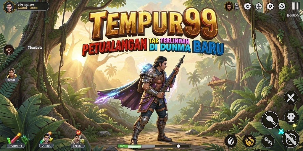 Screenshot gameplay TEMPUR99 yang menampilkan aksi petualangan yang mendebarkan.